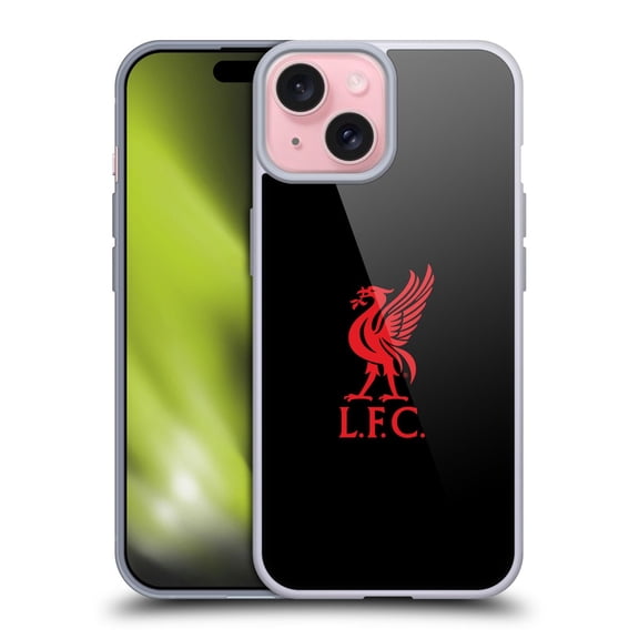 Head Case Designs Officially Licensed Liverpool Football Club Liver Bird Red Logo On Black Soft Gel Case Compatible with Apple iPhone 15