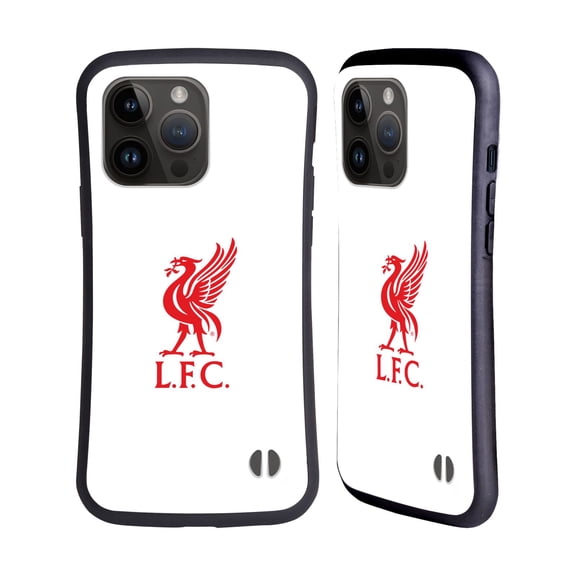 Head Case Designs Officially Licensed Liverpool Football Club Liver Bird Red Logo On White Hybrid Case Compatible with Apple iPhone 15 Pro Max