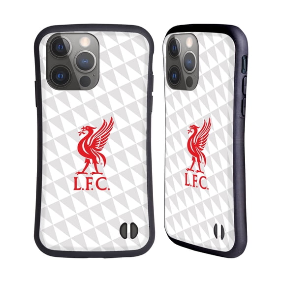 Head Case Designs Officially Licensed Liverpool Football Club Liver Bird Red On White Kit Hybrid Case Compatible with Apple iPhone 14 Pro