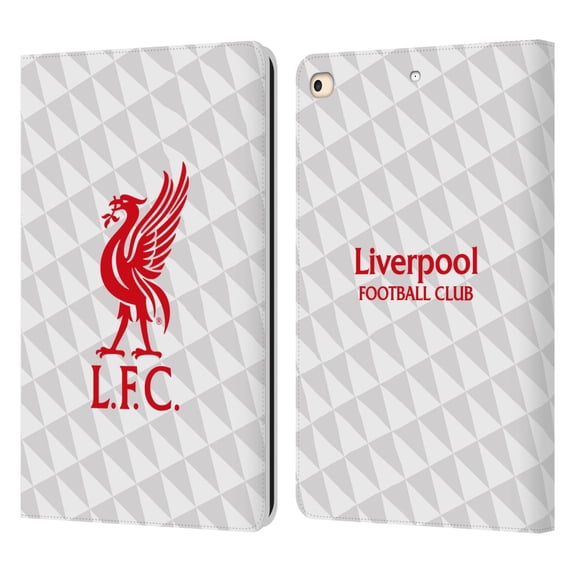 Head Case Designs Officially Licensed Liverpool Football Club Liver Bird Red On White Kit Leather Book Wallet Case Compatible with Apple iPad 9.7 2017 / iPad 9.7 2018