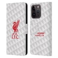thumbnail image 1 of Head Case Designs Officially Licensed Liverpool Football Club Liver Bird Red On White Kit Leather Book Wallet Case Cover Compatible with Apple iPhone 15 Pro, 1 of 6