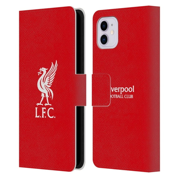 Head Case Designs Officially Licensed Liverpool Football Club Liver Bird White Logo In Red Leather Book Wallet Case Cover Compatible with Apple iPhone 11