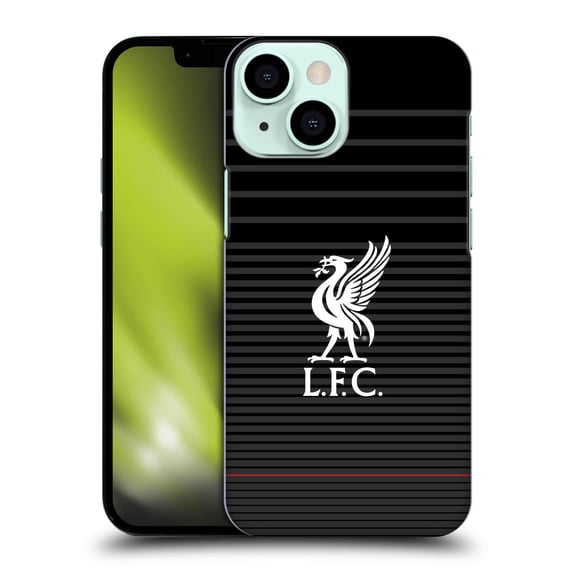 Head Case Designs Officially Licensed Liverpool Football Club Liver Bird White On Black Kit Hard Back Case Compatible with Apple iPhone 13 Mini