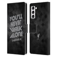 thumbnail image 1 of Head Case Designs Officially Licensed Liverpool Football Club Liver Bird Ynwa Grey Pixel Ynwa Retro Leather Book Wallet Case Cover Compatible with Samsung Samsung Galaxy S21+ 5G, 1 of 1