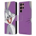thumbnail image 1 of Head Case Designs Officially Licensed Looney Tunes Characters Bugs Bunny Leather Book Wallet Case Cover Compatible with Samsung Galaxy S22 Ultra 5G, 1 of 6