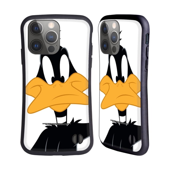 Head Case Designs Officially Licensed Looney Tunes Characters Daffy Duck Hybrid Case Compatible with Apple iPhone 14 Pro