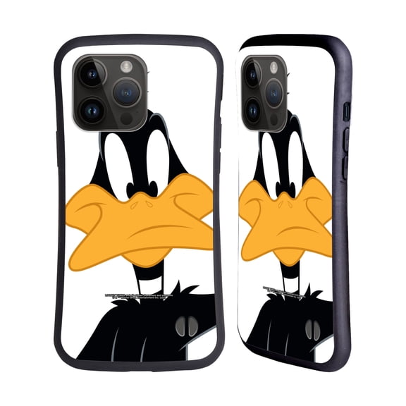 Head Case Designs Officially Licensed Looney Tunes Characters Daffy Duck Hybrid Case Compatible with Apple iPhone 15 Pro Max