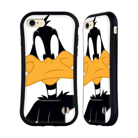 Head Case Designs Officially Licensed Looney Tunes Characters Daffy Duck Hybrid Case Compatible with Apple iPhone 7 / 8 / SE 2020 & 2022