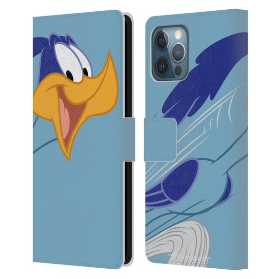 Head Case Designs Officially Licensed Looney Tunes Characters Road Runner Leather Book Wallet Case Cover Compatible with Apple iPhone 12 Pro Max