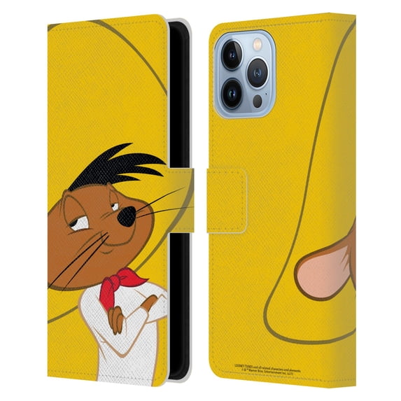 Head Case Designs Officially Licensed Looney Tunes Characters Speedy Gonzales Leather Book Wallet Case Cover Compatible with Apple iPhone 13 Pro Max