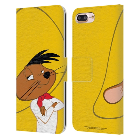 Head Case Designs Officially Licensed Looney Tunes Characters Speedy Gonzales Leather Book Wallet Case Cover Compatible with Apple iPhone 7 Plus / iPhone 8 Plus