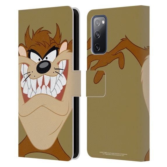 Head Case Designs Officially Licensed Looney Tunes Characters Tasmanian Devil Leather Book Wallet Case Cover Compatible with Samsung Galaxy S20 FE / 5G