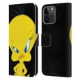 thumbnail image 1 of Head Case Designs Officially Licensed Looney Tunes Characters Tweety Leather Book Wallet Case Cover Compatible with Apple iPhone 15 Pro Max, 1 of 6