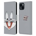 thumbnail image 1 of Head Case Designs Officially Licensed Looney Tunes Full Face Bugs Bunny Leather Book Wallet Case Cover Compatible with Apple iPhone 15, 1 of 6
