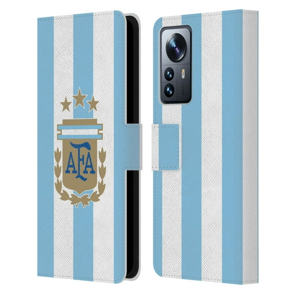 Head Case Designs Officially Licensed Argentina National Football Team 2024/25 Crest Kit Home Leather Wallet Case Compatible with Xiaomi 12 Pro