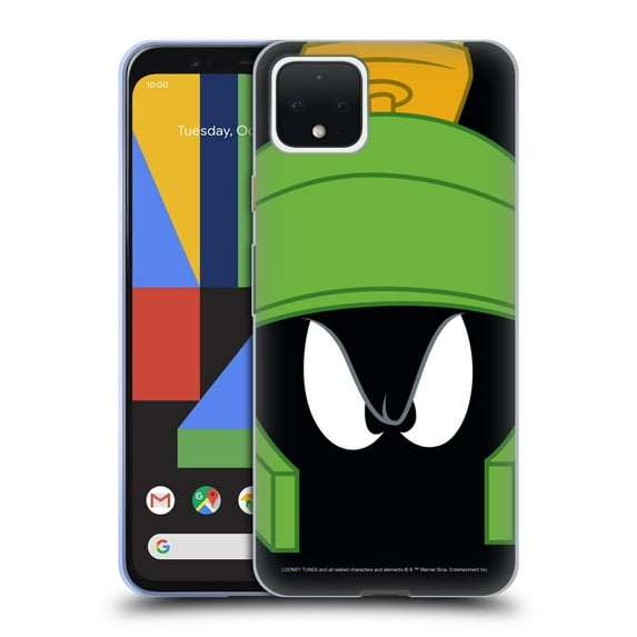 Head Case Designs Officially Licensed Looney Tunes Full Face Marvin The Martian Soft Gel Case Compatible with Google Pixel 4