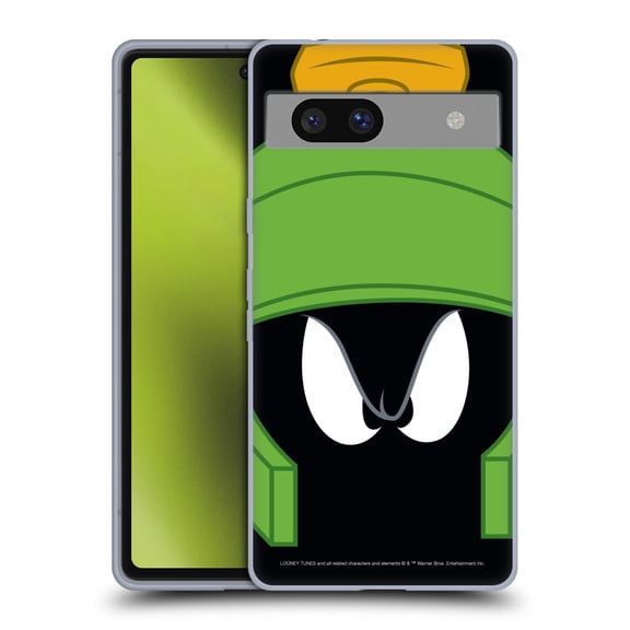 Head Case Designs Officially Licensed Looney Tunes Full Face Marvin The Martian Soft Gel Case Compatible with Google Pixel 7a
