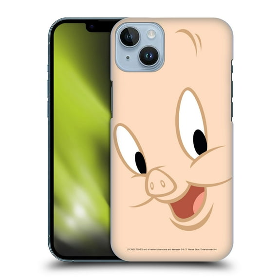 Head Case Designs Officially Licensed Looney Tunes Full Face Porky Pig Hard Back Case Compatible with Apple iPhone 14 Plus