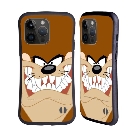 Head Case Designs Officially Licensed Looney Tunes Full Face Tasmanian Devil Hybrid Case Compatible with Apple iPhone 15 Pro Max