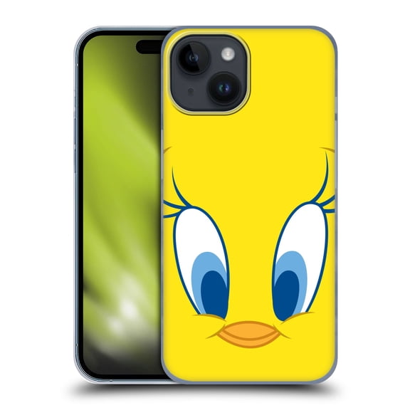 Head Case Designs Officially Licensed Looney Tunes Full Face Tweety Hard Back Case Compatible with Apple iPhone 15