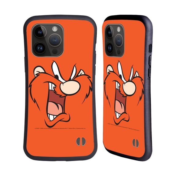 Head Case Designs Officially Licensed Looney Tunes Full Face Yosemite Sam Hybrid Case Compatible with Apple iPhone 15 Pro Max