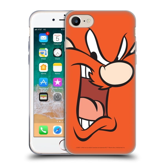 Head Case Designs Officially Licensed Looney Tunes Full Face Yosemite Sam Soft Gel Case Compatible with Apple iPhone 7 / 8 / SE 2020 & 2022