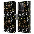 thumbnail image 1 of Head Case Designs Officially Licensed Looney Tunes Patterns Black Leather Book Wallet Case Cover Compatible with Apple iPhone 15 Pro, 1 of 6