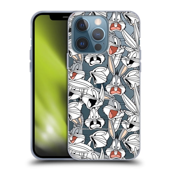 Head Case Designs Officially Licensed Looney Tunes Patterns Bugs Bunny Soft Gel Case Compatible with Apple iPhone 13 Pro