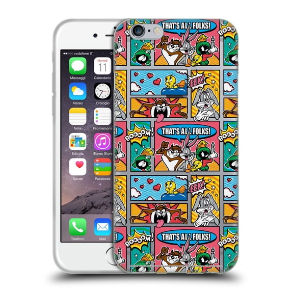 Head Case Designs Officially Licensed Looney Tunes Patterns Comics Soft Gel Case Compatible with Apple iPhone 6 / iPhone 6s