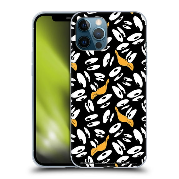 Head Case Designs Officially Licensed Looney Tunes Patterns Daffy Duck Soft Gel Case Compatible with Apple iPhone 12 Pro Max