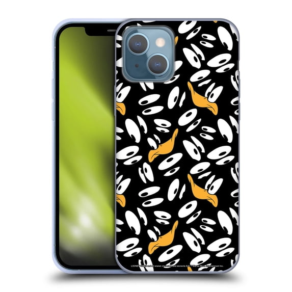 Head Case Designs Officially Licensed Looney Tunes Patterns Daffy Duck Soft Gel Case Compatible with Apple iPhone 13