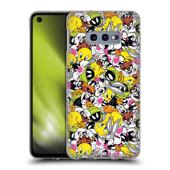 Head Case Designs Officially Licensed Looney Tunes Patterns Group Soft Gel Case Compatible with Samsung Galaxy S10e