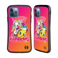 thumbnail image 1 of Head Case Designs Officially Licensed Looney Tunes Patterns I Love Rainbow Hybrid Case Compatible with Apple iPhone 12 / iPhone 12 Pro, 1 of 7