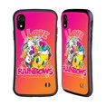 thumbnail image 1 of Head Case Designs Officially Licensed Looney Tunes Patterns I Love Rainbow Hybrid Case Compatible with Apple iPhone XR, 1 of 7