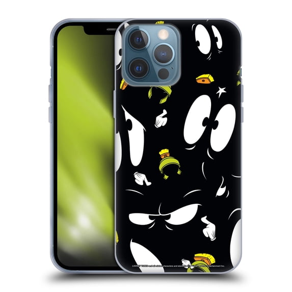 Head Case Designs Officially Licensed Looney Tunes Patterns Marvin The Martian Soft Gel Case Compatible with Apple iPhone 13 Pro Max