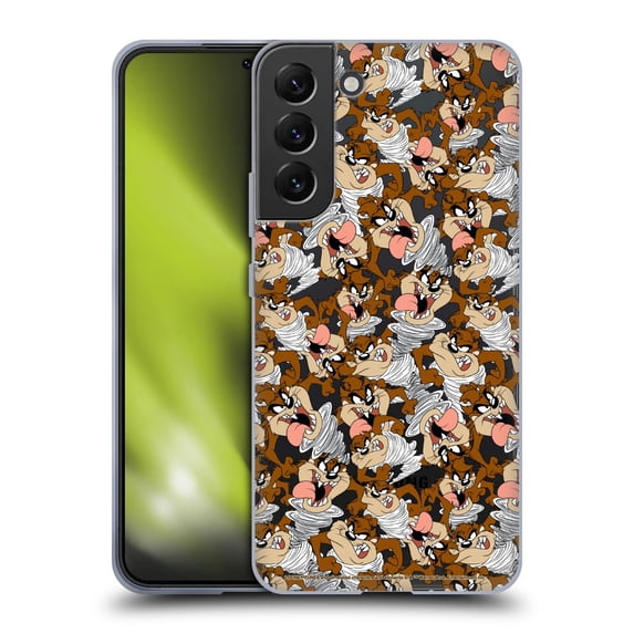 Head Case Designs Officially Licensed Looney Tunes Patterns Tasmanian Devil Soft Gel Case Compatible with Samsung Galaxy S22+ 5G