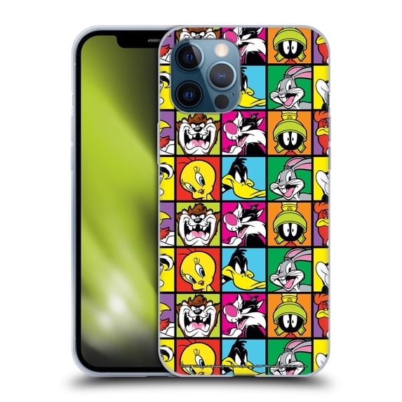 Head Case Designs Officially Licensed Looney Tunes Patterns Tiles Soft Gel Case Compatible with Apple iPhone 12 Pro Max
