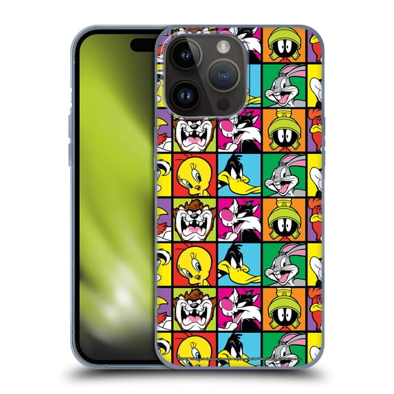 Head Case Designs Officially Licensed Looney Tunes Patterns Tiles Soft Gel Case Compatible with Apple iPhone 15 Pro Max