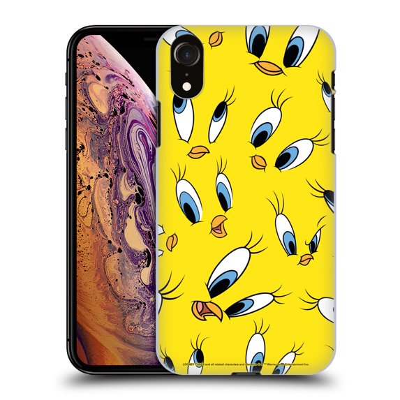 Head Case Designs Officially Licensed Looney Tunes Patterns Tweety Hard Back Case Compatible with Apple iPhone XR