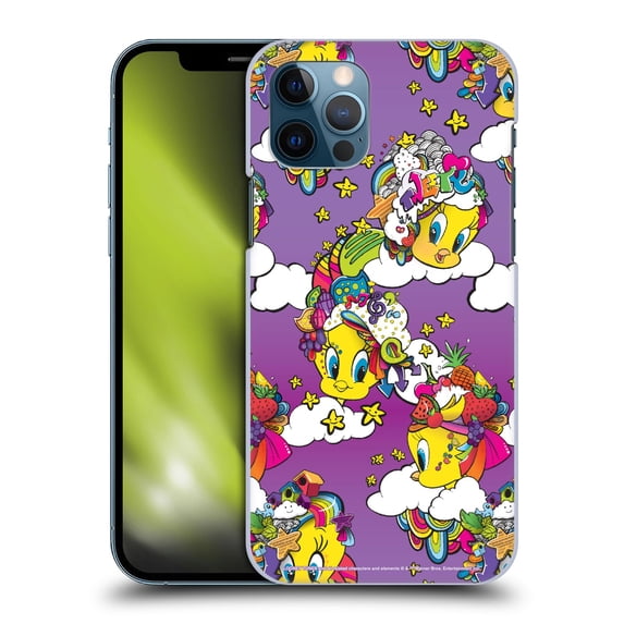Head Case Designs Officially Licensed Looney Tunes Patterns Tweety Purple Hard Back Case Compatible with Apple iPhone 12 / iPhone 12 Pro