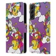 thumbnail image 1 of Head Case Designs Officially Licensed Looney Tunes Patterns Tweety Purple Leather Book Wallet Case Cover Compatible with Samsung Galaxy S22+ 5G, 1 of 6