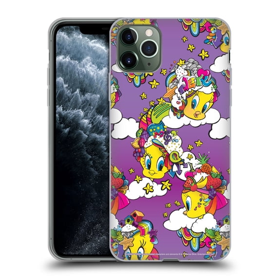 Head Case Designs Officially Licensed Looney Tunes Patterns Tweety Purple Soft Gel Case Compatible with Apple iPhone 11 Pro Max