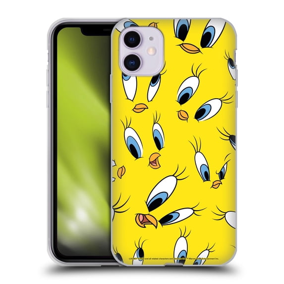 Head Case Designs Officially Licensed Looney Tunes Patterns Tweety Soft Gel Case Compatible with Apple iPhone 11