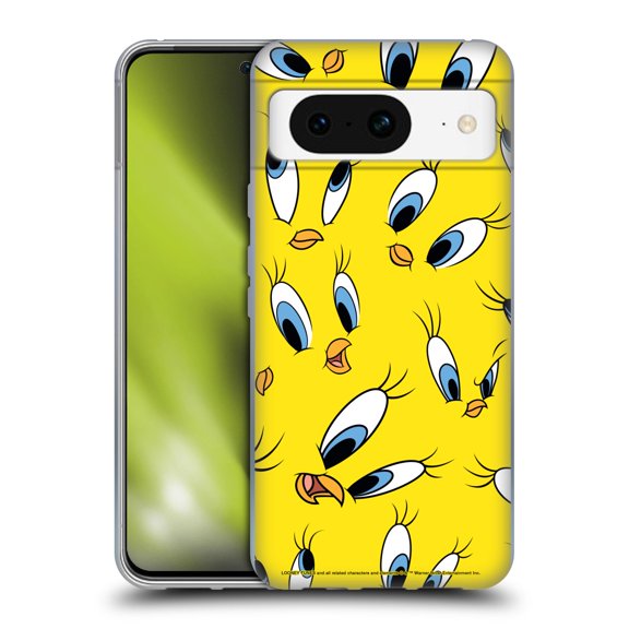 Head Case Designs Officially Licensed Looney Tunes Patterns Tweety Soft Gel Case Compatible with Google Pixel 8