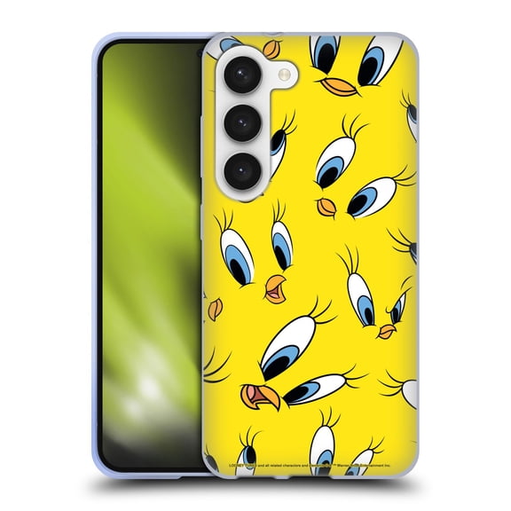 Head Case Designs Officially Licensed Looney Tunes Patterns Tweety Soft Gel Case Compatible with Samsung Galaxy S23 5G