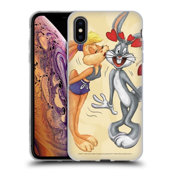 Head Case Designs Officially Licensed Looney Tunes Season Bugs Bunny And Lola Bunny Soft Gel Case Compatible with Apple iPhone XS Max