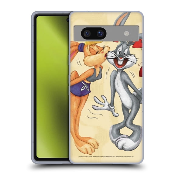 Head Case Designs Officially Licensed Looney Tunes Season Bugs Bunny And Lola Bunny Soft Gel Case Compatible with Google Pixel 7a