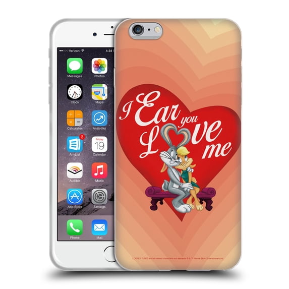 Head Case Designs Officially Licensed Looney Tunes Season Bugs Bunny Love Lola Bunny Soft Gel Case Compatible with Apple iPhone 6 Plus / iPhone 6s Plus