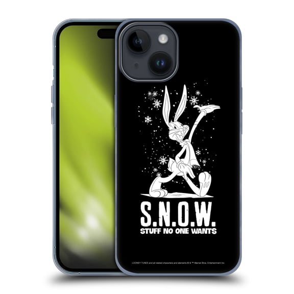 Head Case Designs Officially Licensed Looney Tunes Season Bugs Bunny Snow Soft Gel Case Compatible with Apple iPhone 15