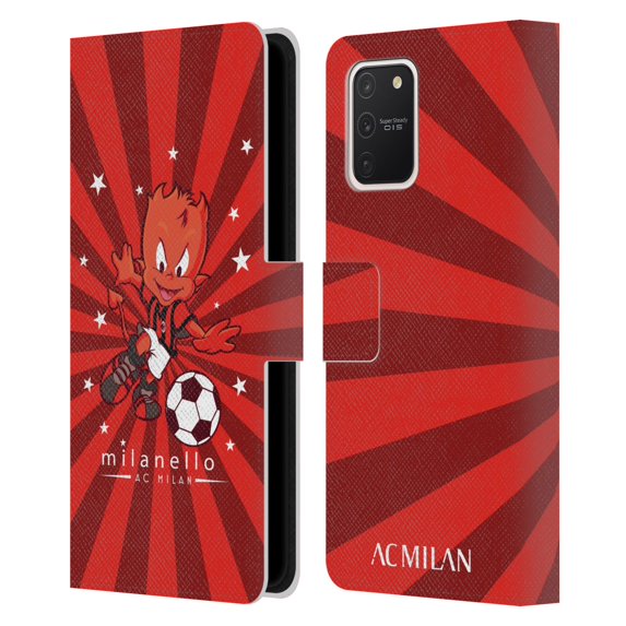 Head Case Designs Officially Licensed AC Milan Children Milanello 2 Leather Book Wallet Case Cover Compatible With Samsung Samsung Galaxy S10 Lite